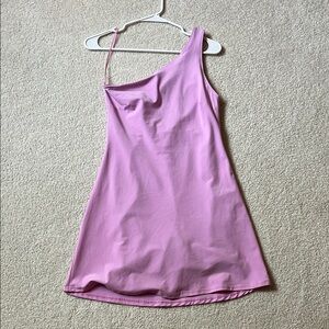 Pink One-Shoulder Dress